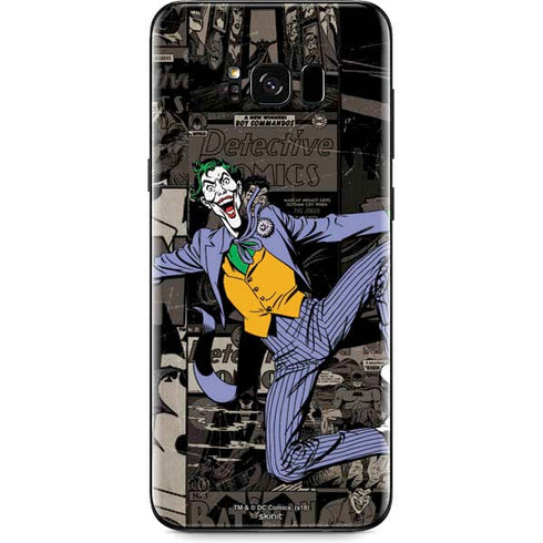 DC Comics The Joker Vintage Action pose pattern Galaxy S8 Plus Skin